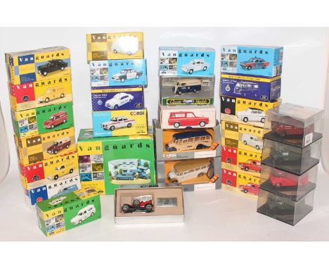 A group of mainly Corgi Vanguards and a few corgi classics, all boxed, to include a gift set (BD1002) Austin A40 van and a Fo