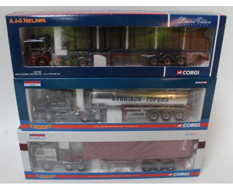 A Corgi Toys Hauliers of Renown 1/50 scale road transporter diecast group, three boxed as issued examples to include Ref. No.