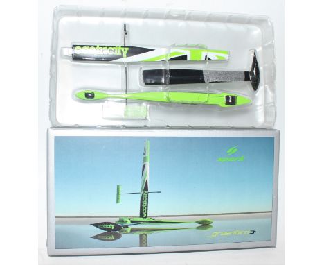 A Spark Models Model No. S2752 resin 1/43 scale model of a No. S2752 Green Bird wind-powered landspeed record car, housed in 