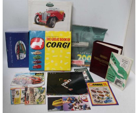 A group of mainly model collecting books and and booklets, includes "The Great Book of Corgi" complete with pocket book and M