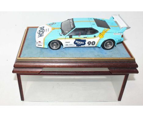 Minichamps 1:18 scale B.M.W. M1 Procar in wooden display case.(NM)