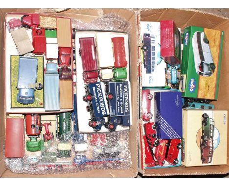 Two trays containing a quantity of various mainly modern release commercial vehicles, mixed examples to include a Corgi Class