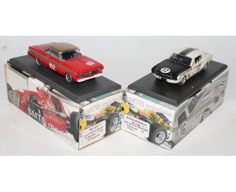 An SMTS Models 1/43 scale white metal and resin factory hand built model race car group, two examples to include Ref. Nos. RL