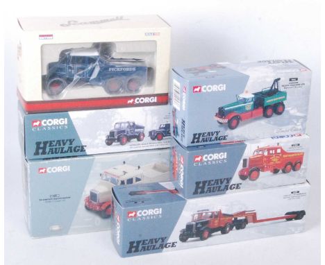 Six various boxed as issued Corgi Heavy Haulage and 1/50 scale commercial vehicles, all housed in original boxes to include R