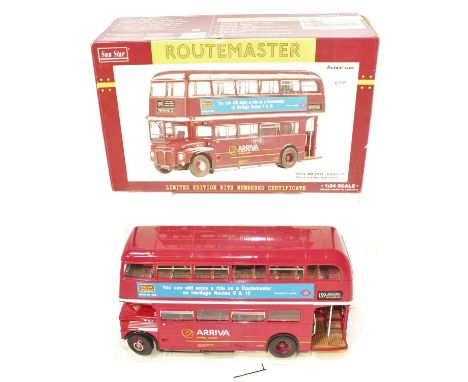 A Sunstar 1/24 scale boxed limited edition of an RM2217-CUV 217C The Last Routemaster, boxed example in original polystyrene 