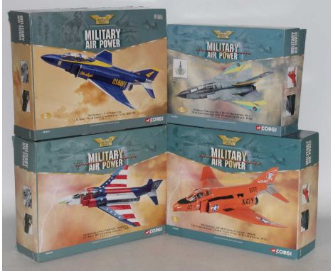 Four various boxed as issued 1/72 scale Corgi Aviation Archive military airpower diecast aircraft, four examples to include R