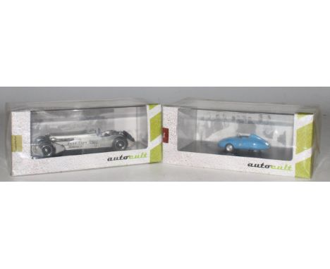 An Auto Cult 1/43 scale limited edition diecast group to include a No. 02016 Stutz BB145 Schumacher Special race car, togethe