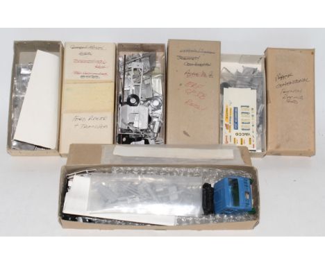 Four various boxed white metal A Smith Auto Models and similar 1/48 scale white metal truck kits to include an ERF CP38 racin