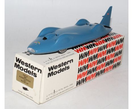 A Western Models 1/43 scale model No. WMS52 white metal kit built model of a 1964 Bluebird Proteus CN7 record car finished in