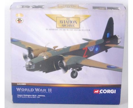 A Corgi Aviation Archive Model No. AA34802 1/72 scale model of a Vickers Wellington MkX No. 99 Squadron Burma, housed in the 