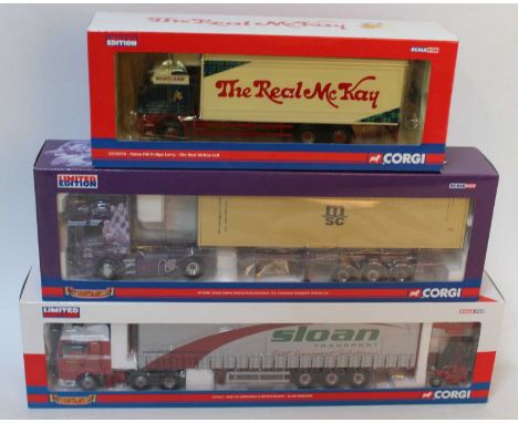 A Corgi Toys Hauliers of Renown road transport diecast group to include Ref. Nos. CC13421, CC12930, and CC13515, all appear a