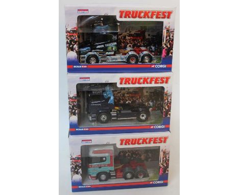 A Corgi Toys Truckfest 1/50 scale tractor unit diecast group, three boxed as issued examples to include Ref. No. CC12815, CC1