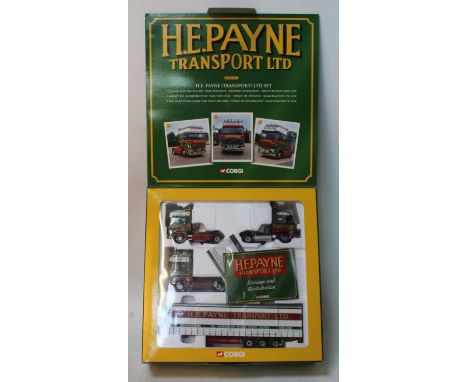 A Corgi Toys Hauliers of Renown model No. CC99147 HE Payne Transport Ltd Storage &amp; Distribution four piece gift set, hous