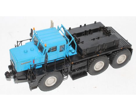 An ASAM Hart Smith Models 1/48 scale white metal kit built model of a Hendrickson 360 6x6 heavy haulage tractor unit, finishe