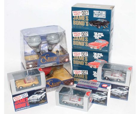 Corgi modern T.V related models includes 3X James Bond Aston Martin D.B.5, one in gold two in silver, 3x AMC Hornet and one A