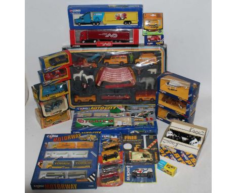 Corgi Toys mixed lot, includes Corgi no.48 circus gift set (incomplete) plus Corgi Auto City Fuji Film gift set and Kays gift