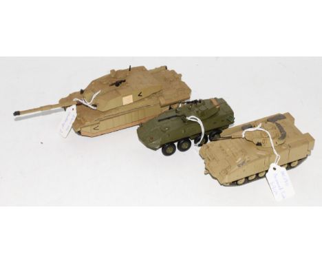 Three various 1/48 scale resin and white metal military vehicle group, all hand built examples to include an LAV-25 American 