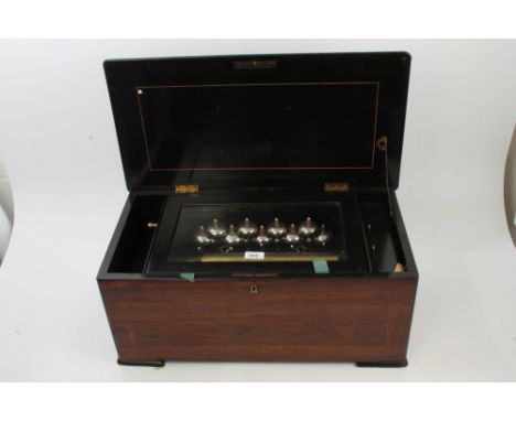 Good large 19th century Swiss bells-on-view music box, retailed by Keith Prowse & Co. Cheapside, London, probably by Nicole F