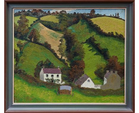 *Sir Cedric Lockwood Morris (1889 - 1982), oil on canvas - South Pembrokeshire landscape, signed, titled and dated '34 verso,
