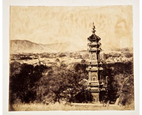 Rare 19th century album of Far Eastern photographs by Felice Beato (1832 - 1909) depicting the Opium Wars, the bound album co