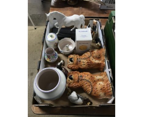Staffordshire dogs and Poole china etc.
