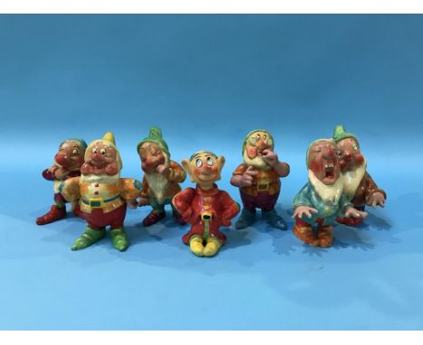 A set of Wade Seven Dwarves figures