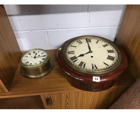 A wall clock and a Bulkhead clock