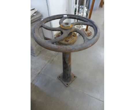 A cast iron valve for a steam engine