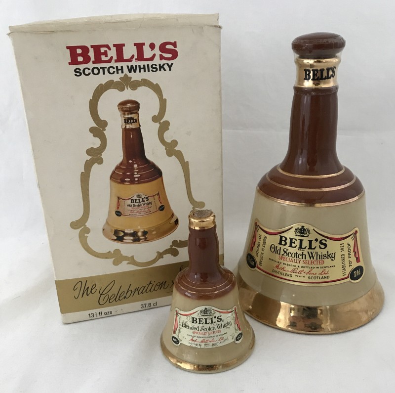 A sealed Wade Bells specially selected scotch whiskey ceramic decanter