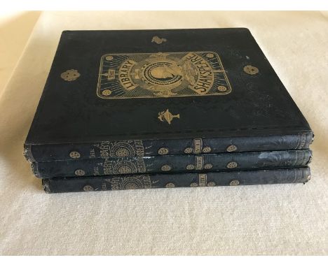 Antique 3 volume set " The Illustrated Library of Shakespeare". With numerous colour plates. Illustrated by Sir John Gilbert,