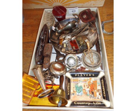 Box of interesting bits, lighters, tools, penknives, etc. (please note this cannot be posted overseas)