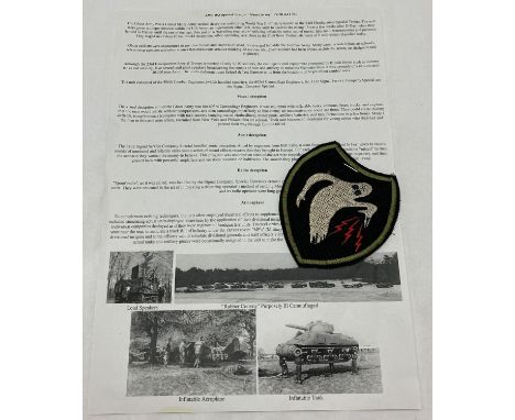A WWII style US 23rd HQ Special Troops "Ghost Army" embroidered patch badge.  