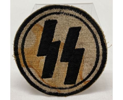 WWII style late war economy issue SS sports vest patch.  