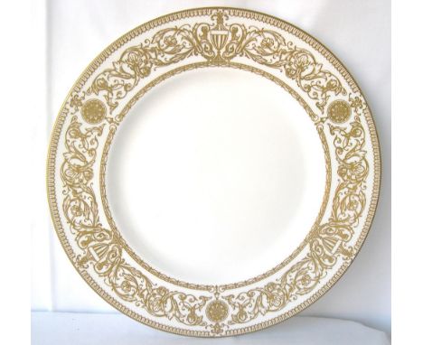 Royal Worcester bone china plaque in 'Hyde Park' pattern.