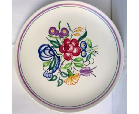 Poole Pottery plaque of floral design.