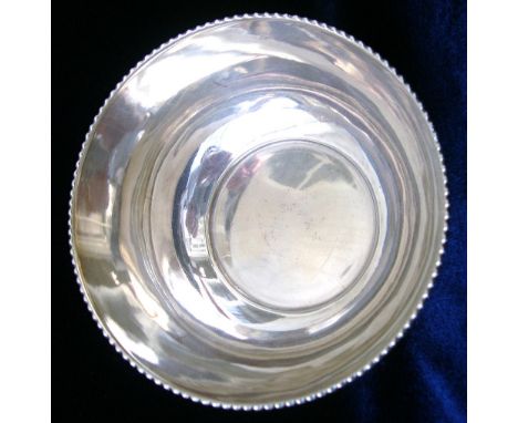 Silver nut bowl with gadrooned border inscribed, 'To Jean 1987 from Denis', Sheffield 1903.   Condition Report  151.3g