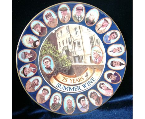 Royal Worcester limited edition plate commemorating twenty-five years of Summer Wine, limited to 500 plates.