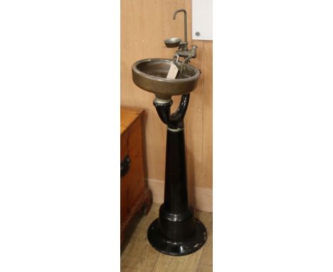 A vintage dentist's spitoon H.110cm