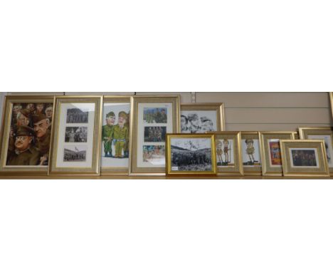 Dad's Army, a group photograph signed by seven members of the cast and a collection of Dad's Army-related memorabilia, the si