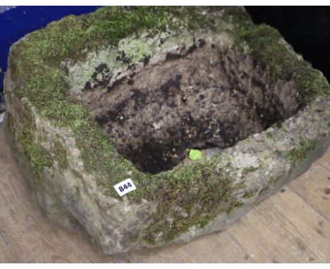 An 18th / 19th century granite trough W.59cm