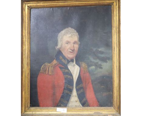 English School c.1830, oil on canvas, Portrait of a gentleman, 75 x 62cm