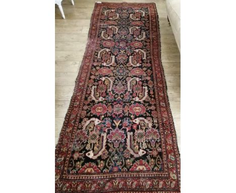 A Hamadan hall carpet 108 x 300cm