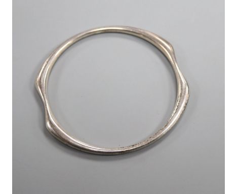 A Georg Jensen silver bangle, design no. 155.