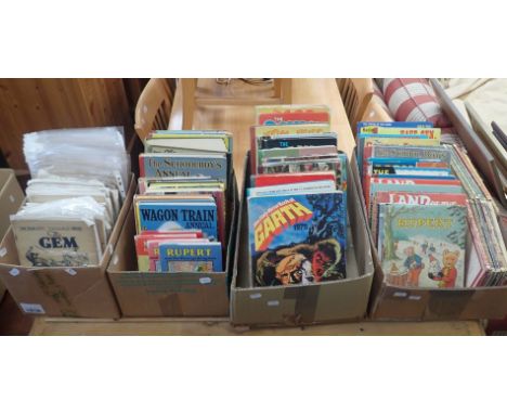 A COLLECTION OF VINTAGE CHILDREN'S ANNUALS a few 'Britain in pictures' books, and 1920s/30s 'Gem' periodicals