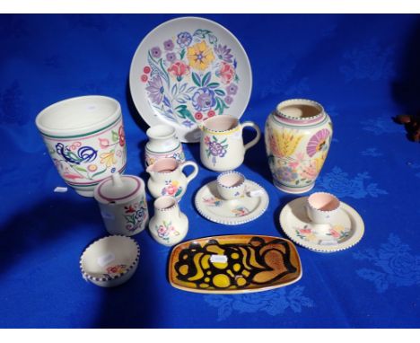 A COLLECTION OF POOLE TRADITIONAL WARE 1930s to 1960s, with an Aegean tray