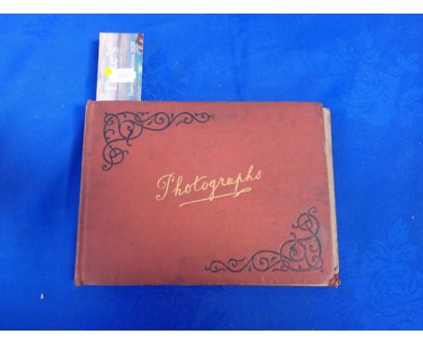 A LATE 19TH CENTURY ALBUM OF PORTRAITS OF GENERALS and others, including Kitchener, Roberts, Baden-Powell, Wolsely, etc. (a/f