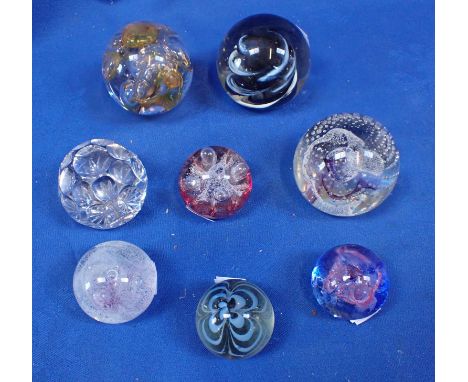 A GROUP OF FIVE CAITHNESS PAPERWEIGHTS with named patterns, and with three paperweights by other makers