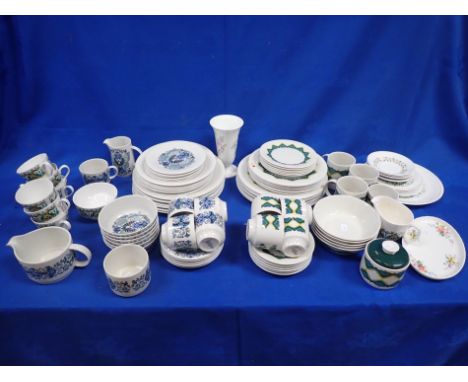 A ROYAL DOULTON NAVAJO PART TEA AND DINNER SERVICE with two other part services, Royal Doulton Atlantis and Ridgway Allegro, 