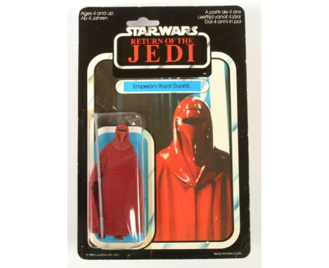Palitoy Star Wars vintage Return of the Jedi Emperor's Royal Guard 3 3/4" figure, Mint, within Good Plus (slight dents) bubbl