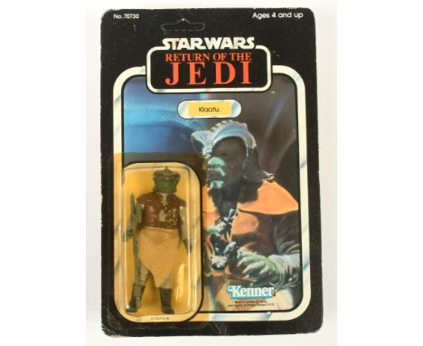 Kenner Star Wars vintage Return of the Jedi Klaatu 3 3/4" figure, Mint, within Excellent (yellowed) bubble, upon Excellent un